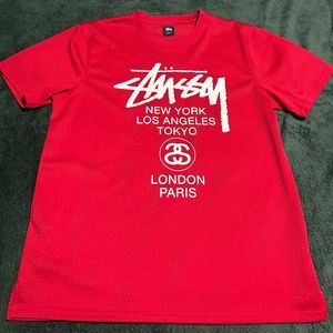Stussy Red Mesh T-Shirt